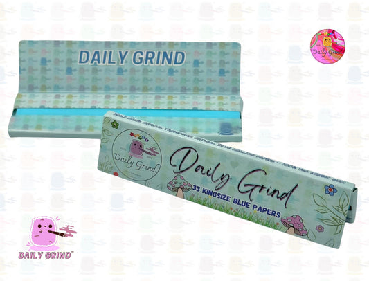 Daily Grind™ Blue Kingsize Rolling Papers - High Quality, Super Cute! 33 Sheets  Gift