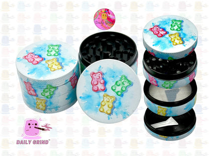 Gummy Bears Cute Design - 50mm 4-Piece High Quality Custom Metal Kitchen Herb Grinder Gift Idea