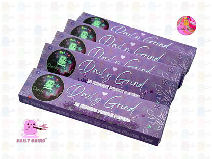 Daily Grind™ Purple Kingsize Rolling Papers with Roach Tips - High Quality, Super Cute! 33 Leaves + Filter Card.