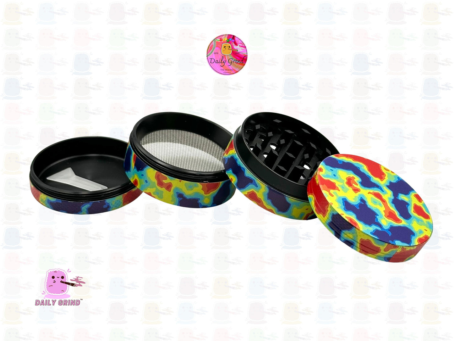 Thermal Imaging Cute Colourful - 50mm 4-Piece High Quality Custom Metal Kitchen Herb Grinder Gift Idea